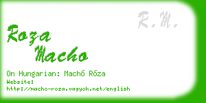 roza macho business card