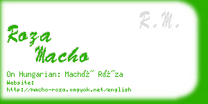 roza macho business card